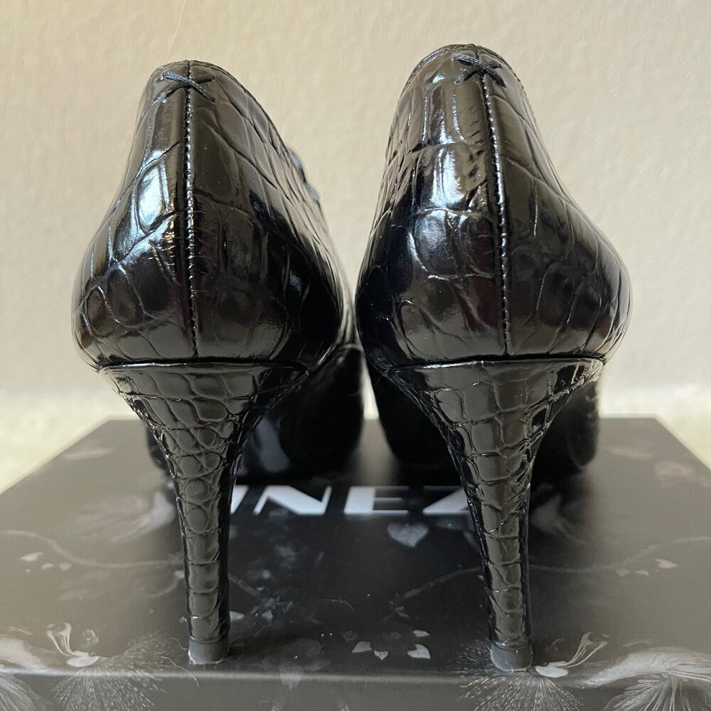 Inez Marisol 70 in Black Croco Emboss size 10.5 standard - Picture 4 of 12
